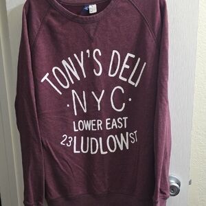 Divided Maroon Sweatshirt Size L